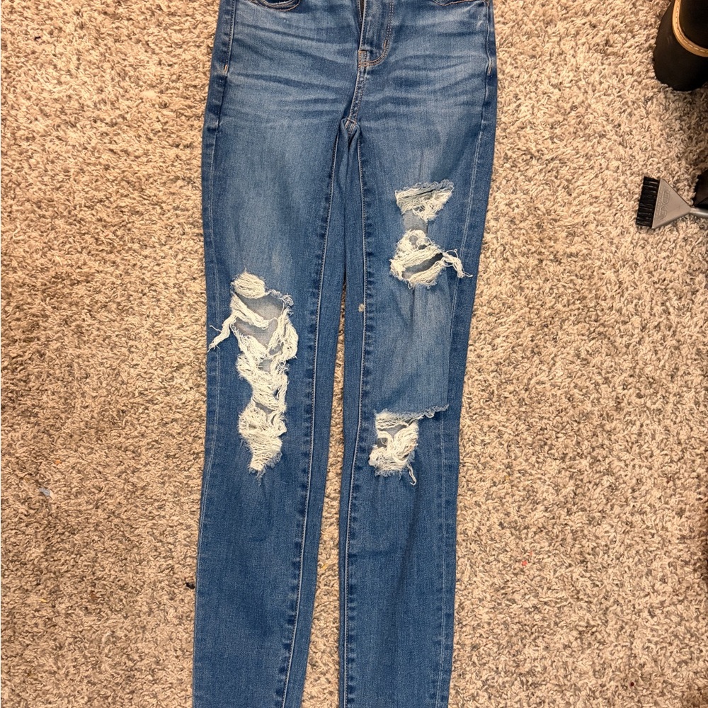 Distressed Blue Women's Jeans